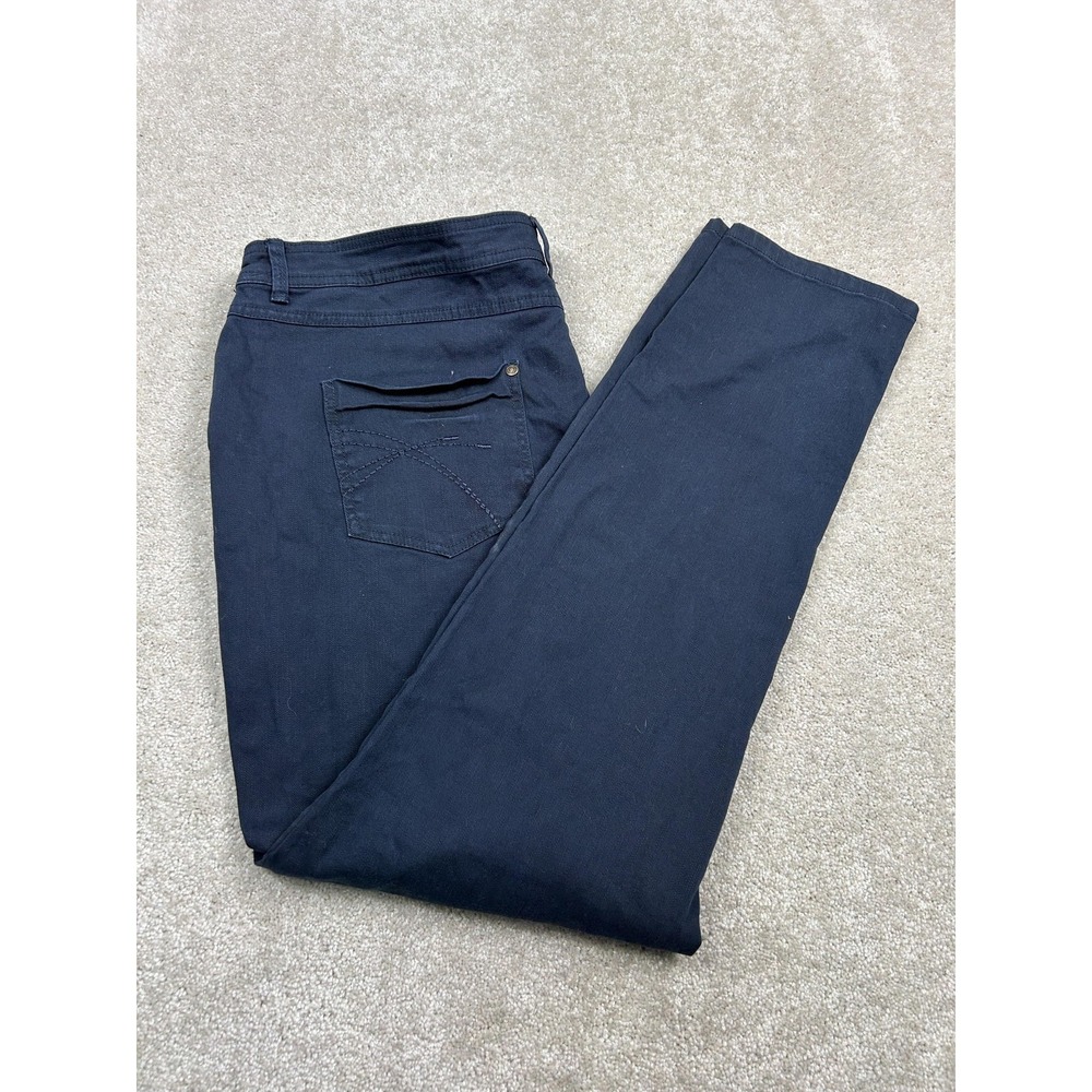 South Jeans‎ Womens 22 Plus Blue Dark Wash Straight Leg Stretch Denim Pants